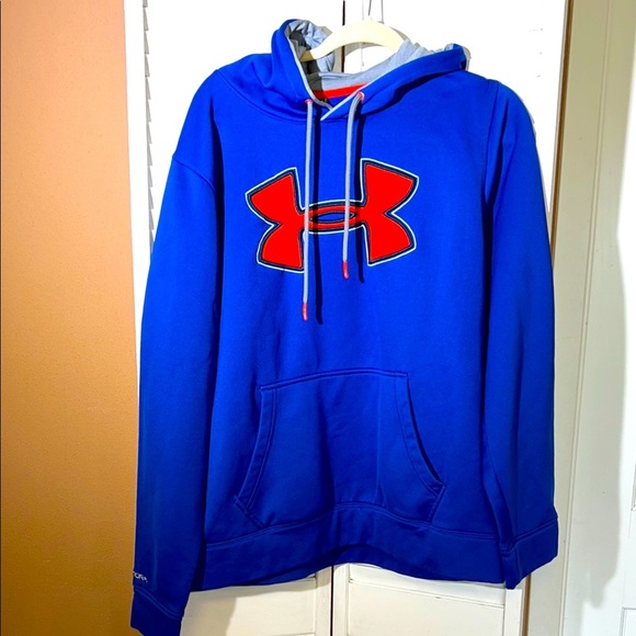 Mens Under Armour size Large loose fit fleece lined hoodie sweatshirt UA Storm - Picture 1 of 4